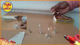 How to make a Mini Rocket using Matches and Aluminum Foil | Easy Life Fun & Hacks