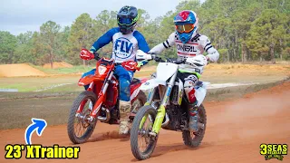 2023 Beta XTrainer 300cc 2-Stroke takes on Trails & a Moto track!