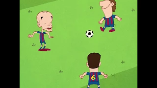 Messi, Xavi and Iniesta