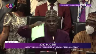 Minority Leader, Chief Whip address the media after Parliament overturns 2022 budget rejection