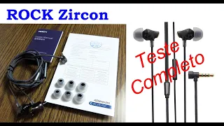 Rock Zircon Super BASS Headphone Para Smartphone Metal Sound