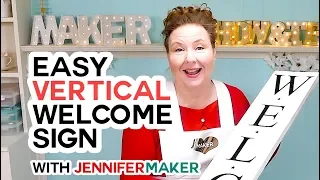 Vertical Welcome Sign on a Cricut: The Trick to Aligning Vertical Letters!