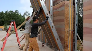 Beautiful Rammed Earth Wall Revealed - Vlog 67