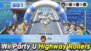 Highway Rollers Gameplay Rie vs Araceli vs Clara vs Sara | Master com | Wii Party U