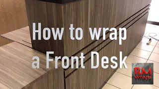 3M Di-Noc Architectural film How to install a Reception Desk Wrap