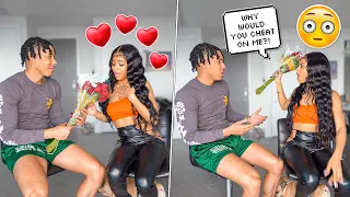 GIVING MY GIRLFRIEND FLOWERS THEN TELLING HER I CHEATED PRANK *INTENSE*