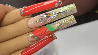 Acrylic Nail tutorial | Square Long Nail using Zulay Products