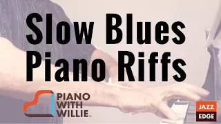 Slow Blues Piano Riffs - Beginner to Intermediate Tutorial by JazzEdge