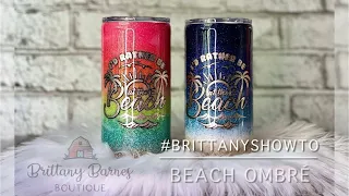 Beach Ombre & Waves Tumbler Tutorial