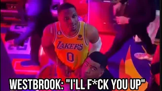 *FULL CAPTIONS* Russell Westbrook ALMOST Fights Lakers Fan After Saying That He Sucks!😳