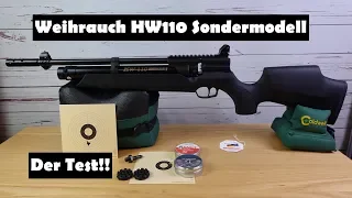 Luftgewehr Weihrauch HW110 Carbine Sondermodell - Review und Schusstest