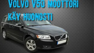 Volvo V50 tuli hinausautolla vikatilassa. P1263 P228D P0088 P029984