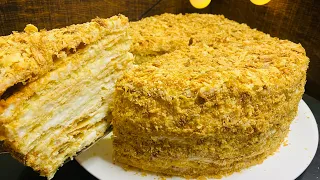 Napoleon cake🔝EVERYONE IS LOOKING FOR THIS RECIPE!Napoleon cake with Plombir custard!Classic Recipe!