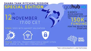 VC Pitching Session: Special Edition with GoHub. November 12th