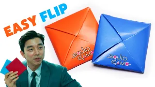 Easy Origami Ddakji in SQUID GAME || Easy Flip Easy Win