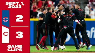 Game Clips 9-1-23 Reds beat Cubs 3-2