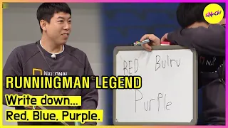 [RUNNINGMAN] Write down... Red, Blue, Purple. (ENGSUB)