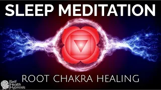 Root Chakra Meditation Balancing & Healing Sleep Hypnosis Singing Bowls with Water Sounds ASMR