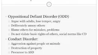 Disruptive Behavior Disorders in Childhood and Adolescence