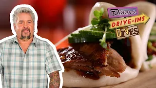 Guy Eats a Pork Belly Bao at Fat Choy in Las Vegas | Diners, Drive-Ins and Dives | Food Network