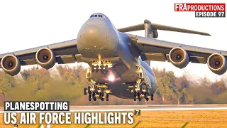 Planespotting HIGHLIGHTS US Air Force: C-5, C-17, AC-130, E-3, F-15, F-16, ...