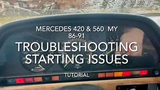 Mercedes W126 V8 starting & idle issues, troubleshooting guide based on my repairs of my 560SEL MY89