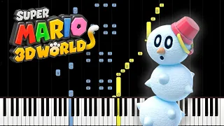 Snowball Park - Super Mario 3D World (Piano Tutorial) [Synthesia]