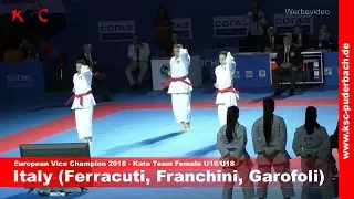 Karate U18 EM Sochi Russia 2018 - Kata Team Final Italy - Anan Dai