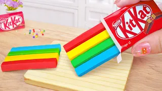 Sweet KITTKAT Cake 🍰 How To Make Real Miniature Rainbow KitKat Chocolate Cake 🌈 Mini Cakes Making