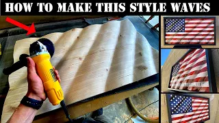 How I Made The Waves On This Flag! Short DIY Tutorial | Wavy WOODEN AMERICAN FLAG