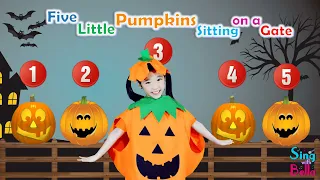 Five Little Pumpkins Sitting On a Gate | Halloween Song 2020 | Pumpkin Song | Sing with Bella