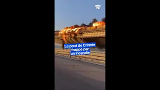 Guerre en Ukraine: le pont de Crimée frappé par une explosion