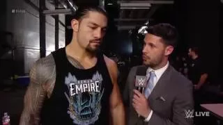 Rusev attacks  Roman Reigns backstage Raw, Aug  15, 2016