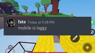 “Mobile is Laggy” (Roblox Bedwars)