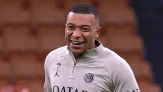 Mbappe and PSG train for match against AC Milan in Champions League
