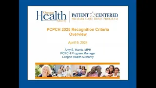 2025 PCPCH Model - Overview