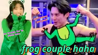 when shen yue dylan wang arguing over this frog costume as dyshen clues haha 🐸💜🌛