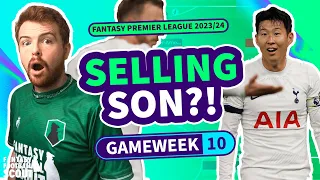 SELLING SON?! | David's GW10 FPL Team Selection (2x top 20k)| #fantasypremierleague #fantasyfootball