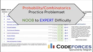 Complete Probability/Combinatorics Practice - Noob to Expert | Topic Stream 4