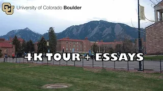 CU Boulder Tour [4K] + Essay Tips #cuboulder #collegetour #essay