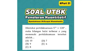 Soal UTBK Part 31| Pertidaksamaan