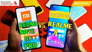 Redmi Note 10 Pro Vs Realme 8 Speed Test, Camera Comparison