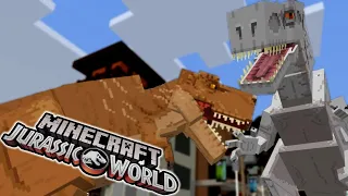 REXY vs INDOMINUS REX! | Ultimate Jurassic World Minecraft Battle Royale