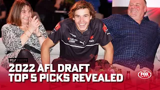 2022 AFL Draft - Top 5 picks revealed!  I Fox Footy