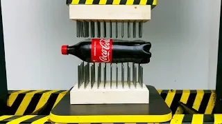 EXPERIMENT COCA COLA BETWEEN NAIL BEDS (HYDRAULIC PRESS 100 TON)