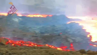 El Instituto Volcanológico de Canarias graba un verdadero tsunami de lava del volcán de La Palma