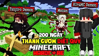 KiraMC Tóm Tắt 200 Ngày Minecraft Thanh Gươm Diệt Quỷ Sinh Tồn Siêu Khó !!