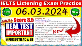 IELTS LISTENING PRACTICE TEST 2024 WITH ANSWERS | 06.03.2024