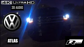 2021 Volkswagen Atlas SE R-Line | 4K 60FPS | POV Night Test Drive | Binaural Audio