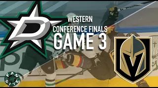 Dallas Stars vs Vegas Golden Knights | Game 3, Western Conference Finals | 2020 Stanley Cup Playoffs